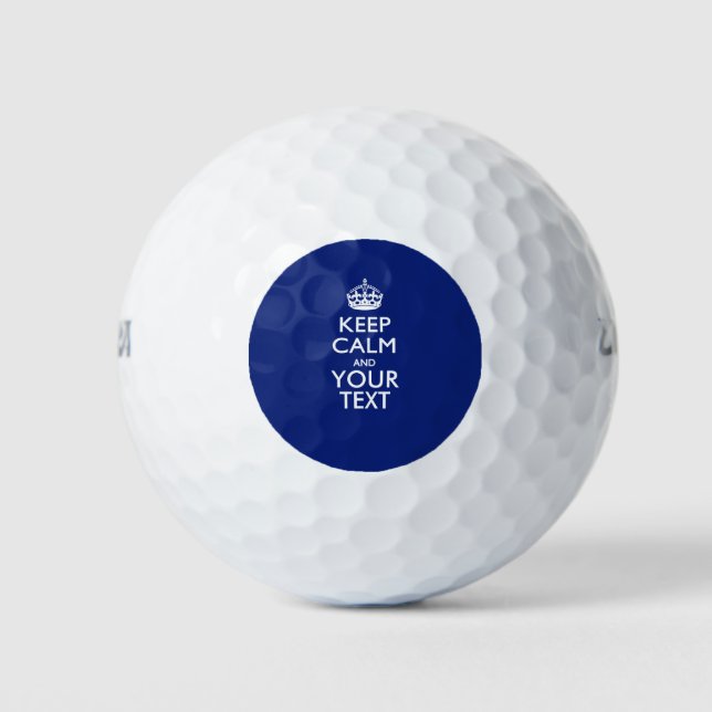 Personalized KEEP CALM AND Your Creative Text Golf Balls (Front)