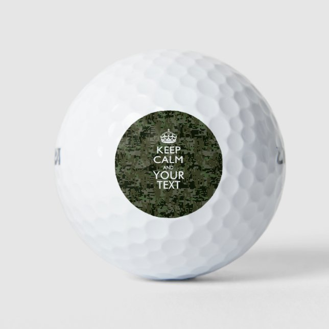 Personalized KEEP CALM AND Your Creative Text Golf Balls (Front)