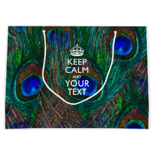 Personalized KEEP CALM AND Your Creative Text Large Gift Bag