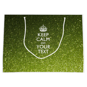 Personalized KEEP CALM AND Your Creative Text Large Gift Bag