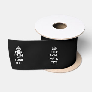 Personalized KEEP CALM AND Your Creative Text Satin Ribbon