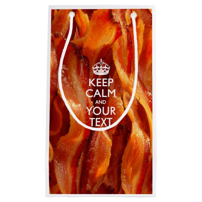 Personalized KEEP CALM AND Your Creative Text Small Gift Bag (Front)