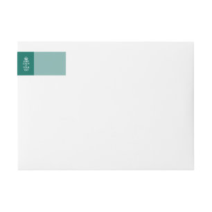 Personalized KEEP CALM AND Your Creative Text Teal Wrap Around Label