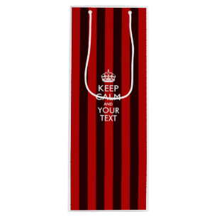 Personalized KEEP CALM AND Your Creative Text Wine Gift Bag