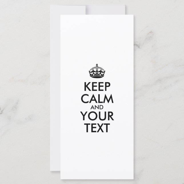Personalized KEEP CALM and YOUR TEXT (Front)