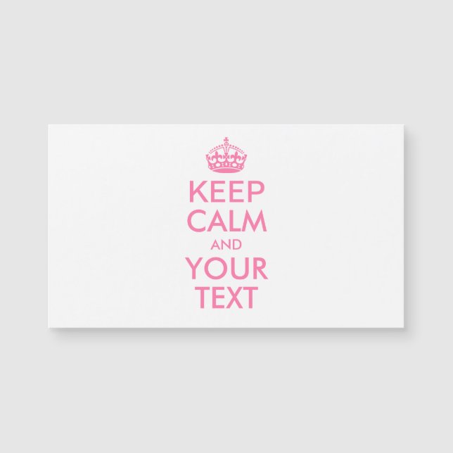 Personalized KEEP CALM and YOUR TEXT (Front)