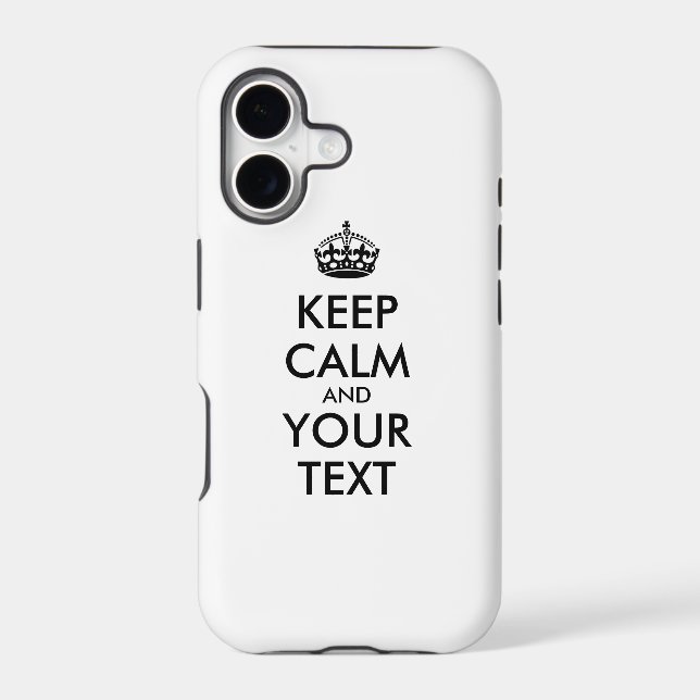 Personalized KEEP CALM and YOUR TEXT (Back)