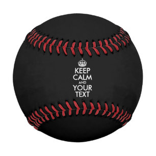 Personalized KEEP CALM and YOUR TEXT Baseball