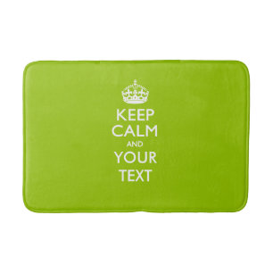 Personalized KEEP CALM AND Your Text Bath Mat