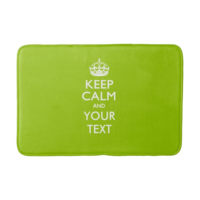 Personalized KEEP CALM AND Your Text Bath Mat (Front)