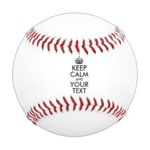 Personalized KEEP CALM and YOUR TEXT - black Baseball