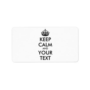 Personalized KEEP CALM and YOUR TEXT - black Label