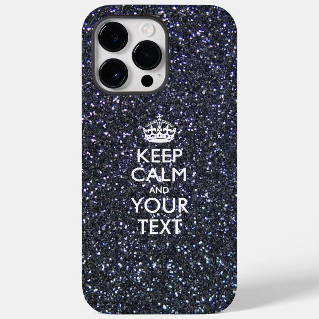 Personalized KEEP CALM AND Your Text Case-Mate iPhone Case (Back)