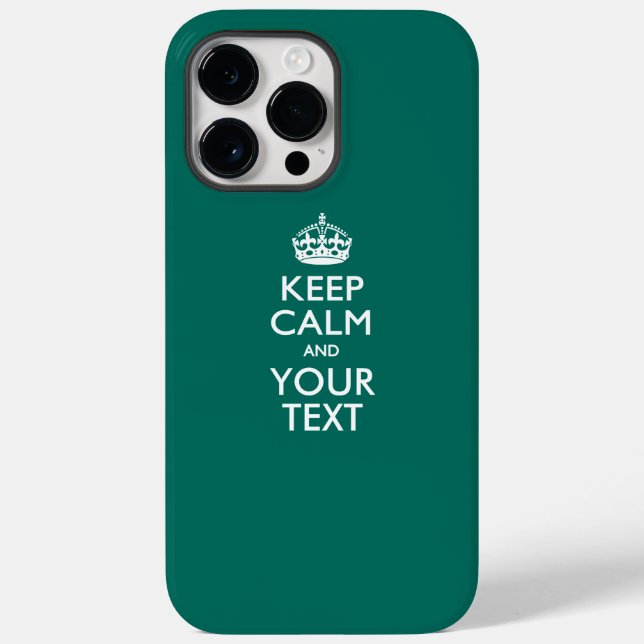 Personalized KEEP CALM AND Your Text Case-Mate iPhone Case (Back)