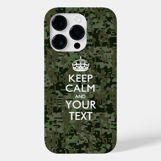 Personalized KEEP CALM AND Your Text Case-Mate iPhone Case (Back)