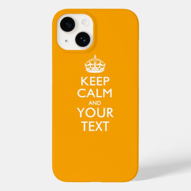 Personalized KEEP CALM AND Your Text Case-Mate iPhone Case (Back)