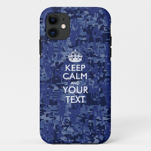Personalized KEEP CALM AND Your Text Case-Mate iPhone Case (Back)