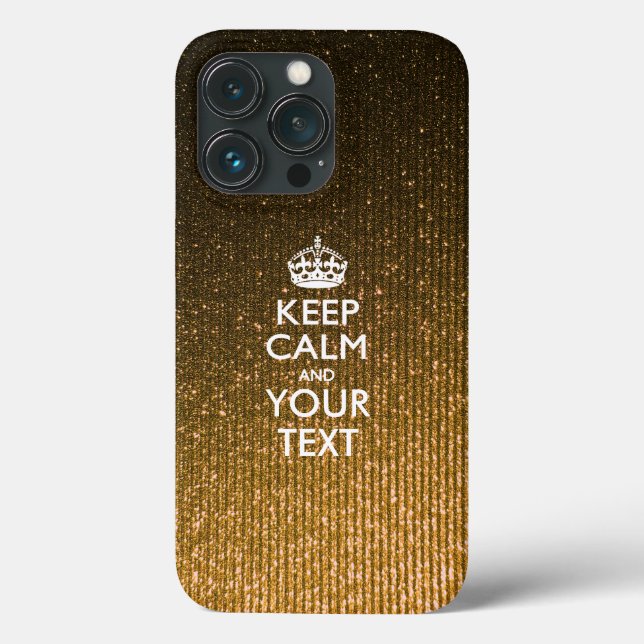 Personalized KEEP CALM AND Your Text Case-Mate iPhone Case (Back)
