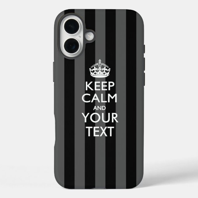Personalized KEEP CALM AND Your Text Case-Mate iPhone Case (Back)