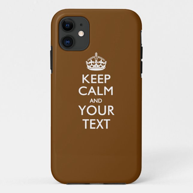 Personalized KEEP CALM AND Your Text Case-Mate iPhone Case (Back)