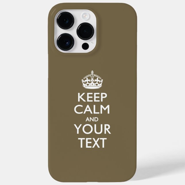 Personalized KEEP CALM AND Your Text Case-Mate iPhone Case (Back)