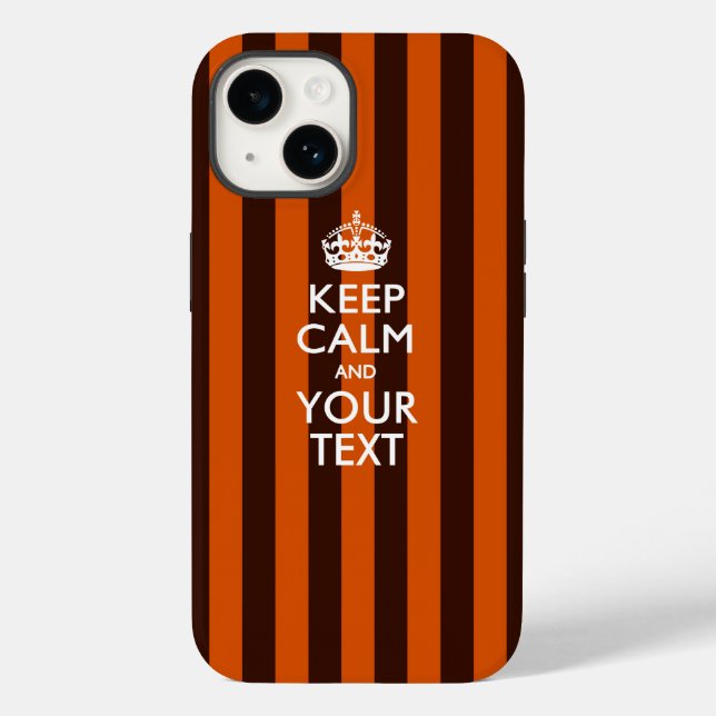 Personalized KEEP CALM AND Your Text Case-Mate iPhone Case (Back)