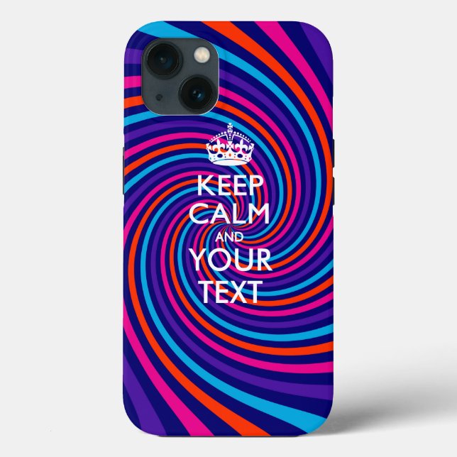 Personalized KEEP CALM AND Your Text Case-Mate iPhone Case (Back)