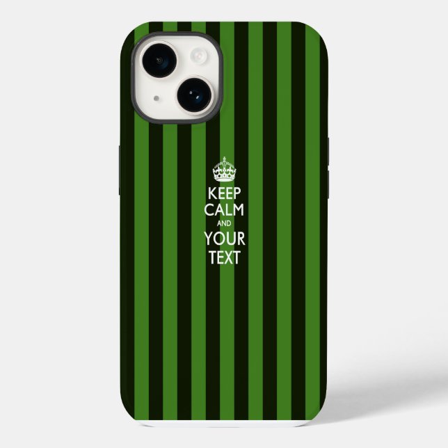 Personalized KEEP CALM AND Your Text Case-Mate iPhone Case (Back)