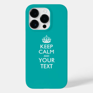 Personalized KEEP CALM AND Your Text Case-Mate iPhone 14 Pro Case