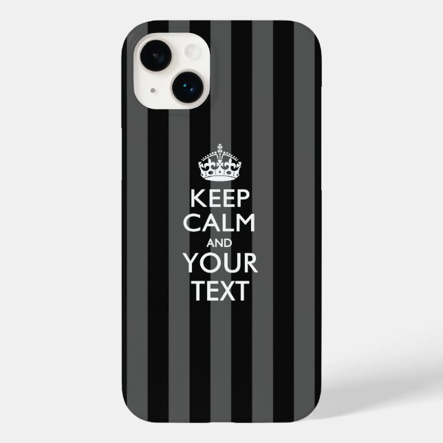 Personalized KEEP CALM AND Your Text Case-Mate iPhone Case (Back)
