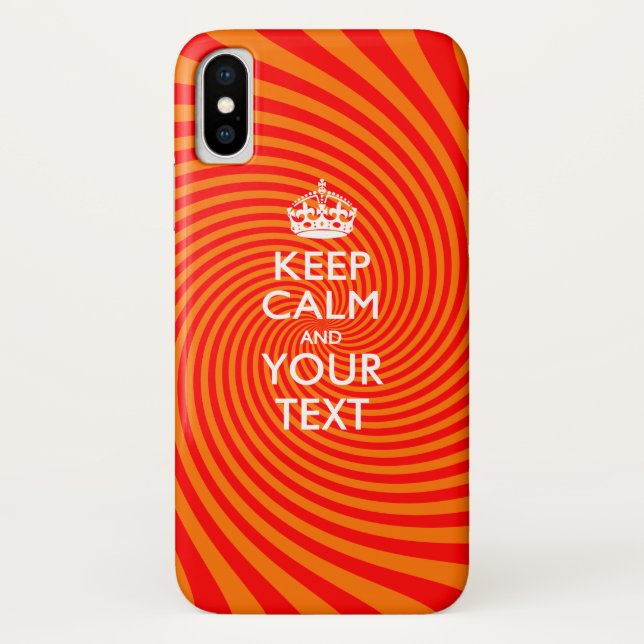 Personalized KEEP CALM AND Your Text Case-Mate iPhone Case (Back)