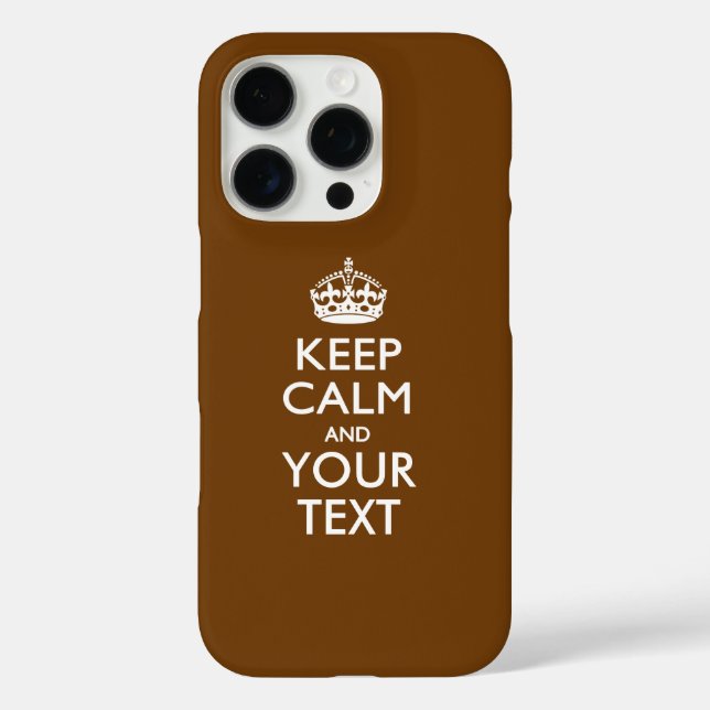 Personalized KEEP CALM AND Your Text Case-Mate iPhone Case (Back)