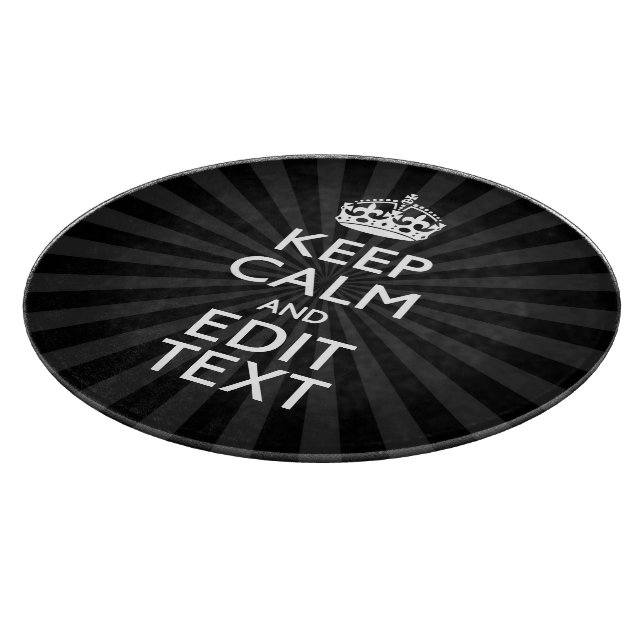 Personalized KEEP CALM and your text Creative Cutting Board (Corner)