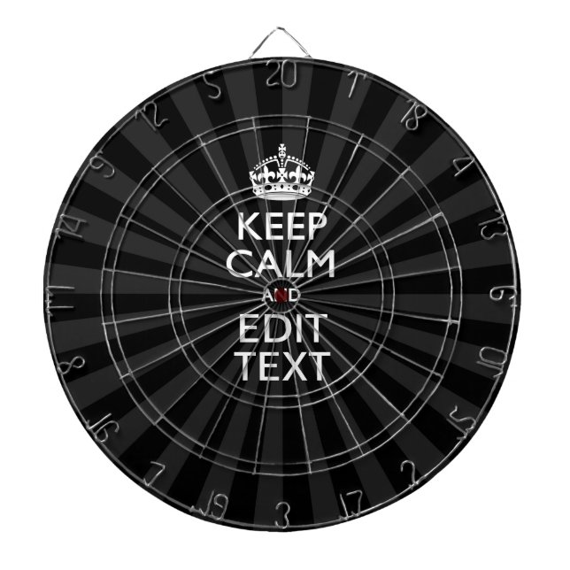 Personalized KEEP CALM and your text Creative Dartboard (Front)