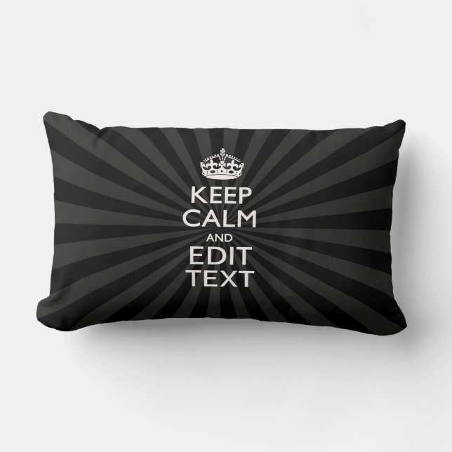 Personalized KEEP CALM and your text Creative Lumbar Pillow (Front)