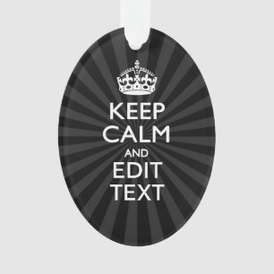 Personalized KEEP CALM and your text Creative Ornament