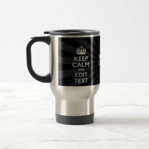 Personalized KEEP CALM and your text Creative Travel Mug