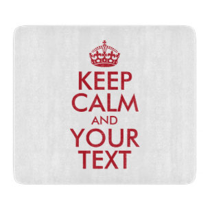 Personalized KEEP CALM and YOUR TEXT Cutting Board