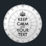 Personalized KEEP CALM and YOUR TEXT Dartboard<br><div class="desc">Personalized KEEP CALM and YOUR TEXT. Edit this design template - CREATE YOUR TEXT.</div>