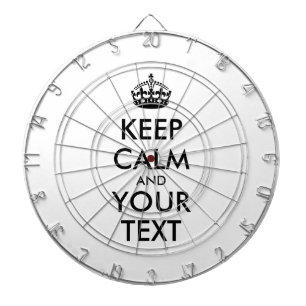 Personalized KEEP CALM and YOUR TEXT Dartboard