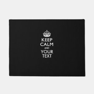 Personalized KEEP CALM And Your Text Doormat
