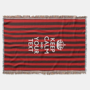 Personalized Keep Calm and Your Text for Cool Gift Throw Blanket