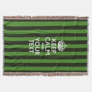 Personalized Keep Calm and Your Text for Cool Gift Throw Blanket
