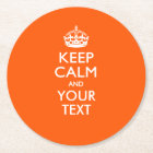 Personalized KEEP CALM AND Your Text for Orange