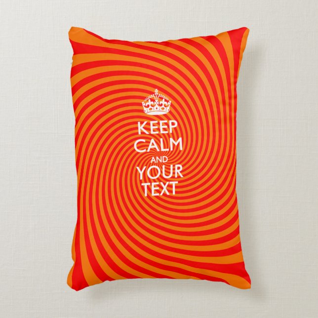 Personalized KEEP CALM AND Your Text for Swirl Decorative Pillow (Front(Vertical))
