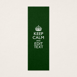 Personalized Keep Calm And Your Text Green Decor