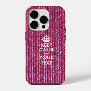 Personalized KEEP CALM AND Your Text iPhone 14 Pro Case