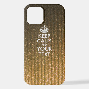 Personalized KEEP CALM AND Your Text iPhone 12 Case
