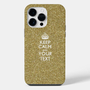 Personalized KEEP CALM AND Your Text iPhone 14 Pro Max Case