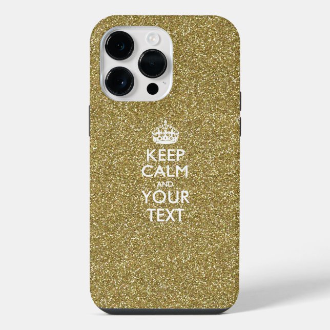 Personalized KEEP CALM AND Your Text iPhone Case (Back)
